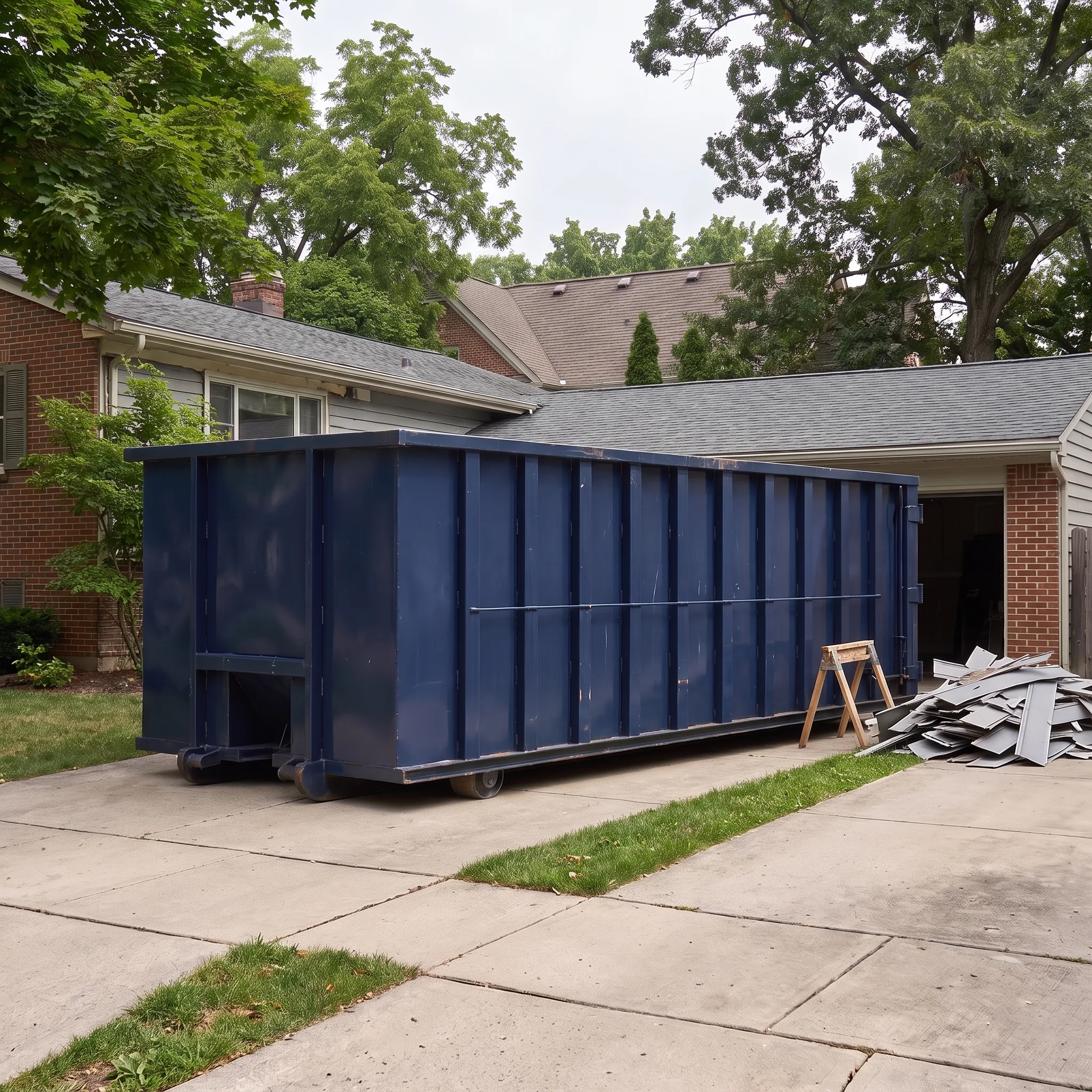 Dumpster on a Adams County, WI job site